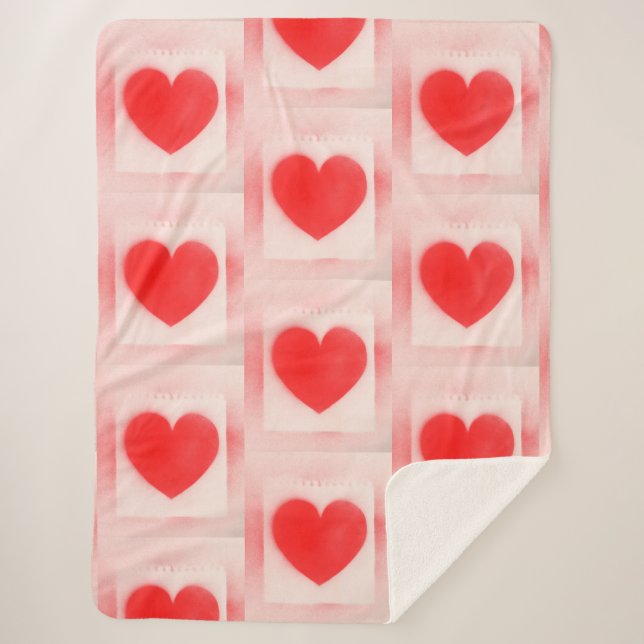 Seien Sie meine Valentine Red heart Note Notebook  Sherpadecke (Vorderseite)