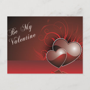 Seien Sie meine Valentine Red Valentine Postkarte