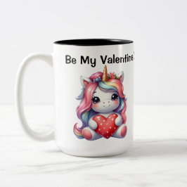 Seien Sie meine Valentine-Tasse Zweifarbige Tasse