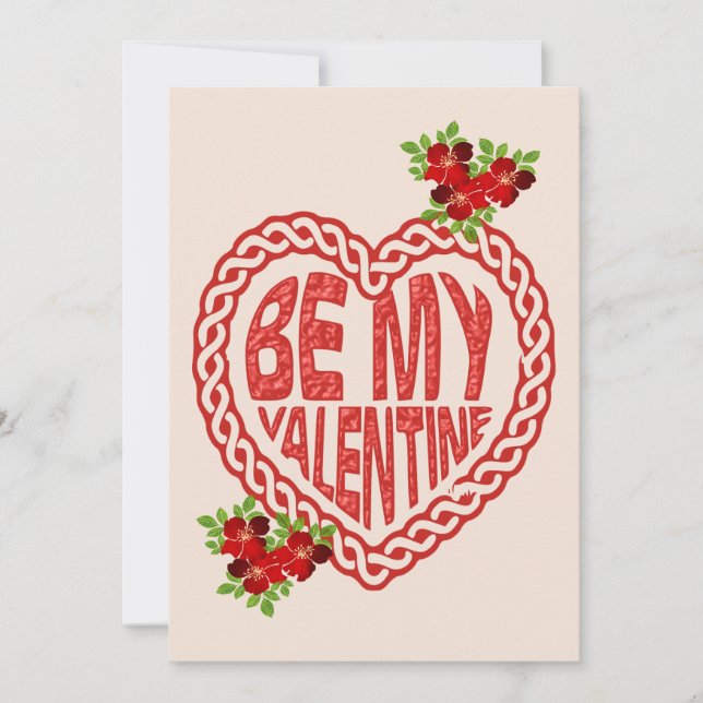 Seien Sie meine Valentinerkarte Feiertagskarte (Vorderseite)