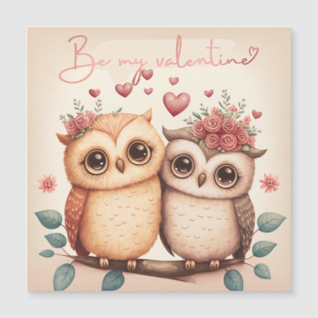 Seien Sie meine Valentinerkarte Magneteinladung (Vorderseite)