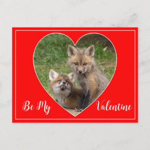 Seien Sie meine Valentinfüchse Postkarte