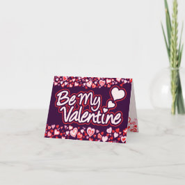 Seien Sie meine Valentinherzen rosa lila Feiertagskarte