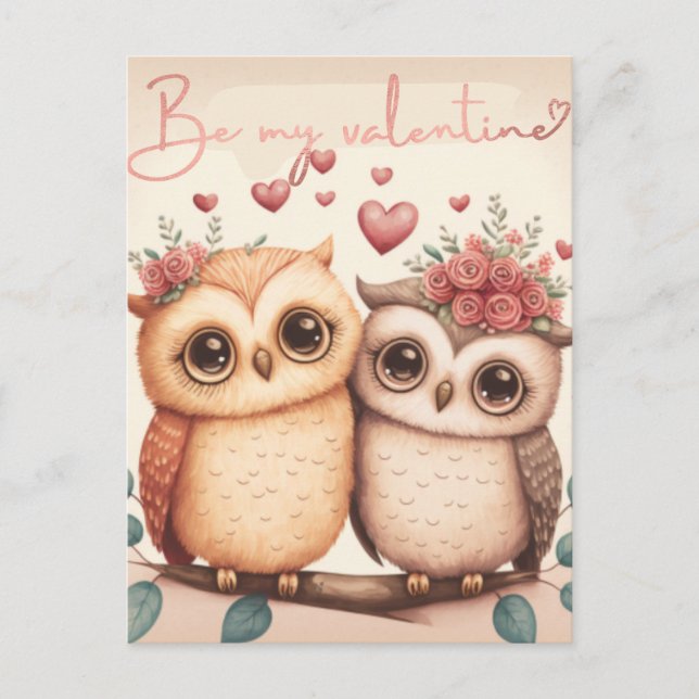 Seien Sie meine Valentinin-Postkarte Postkarte (Vorderseite)