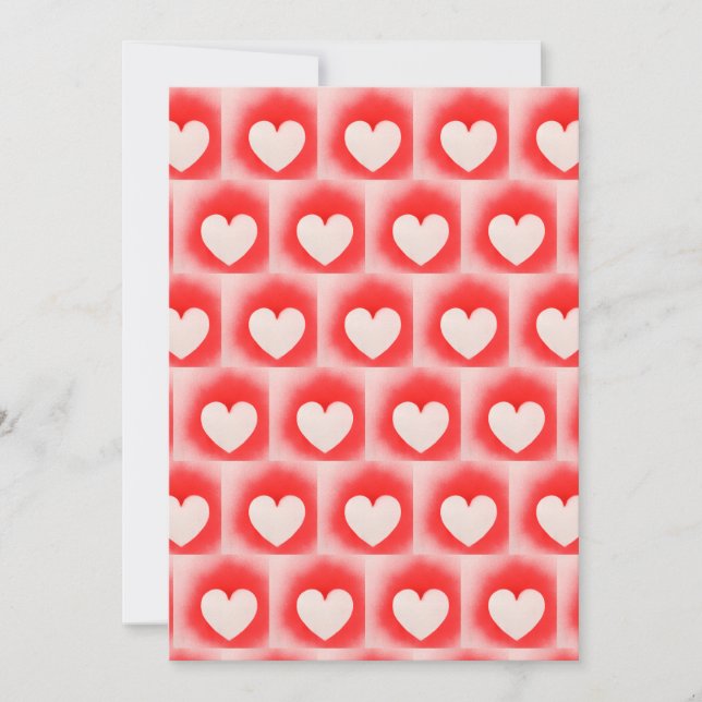 Seien Sie meine Valentinin-weiße Herznote Einladung (Vorderseite)