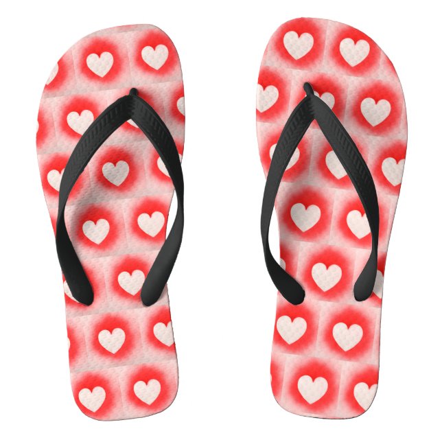 Seien Sie meine Valentinin-weiße Herznote Flip Flops (Fußbett)