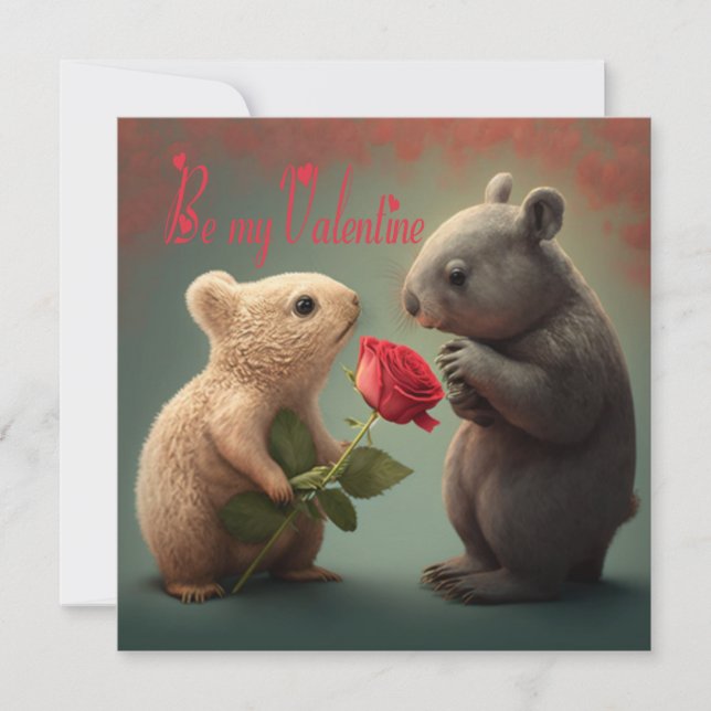 Seien Sie meine Valentinkarte Karte (Vorderseite)