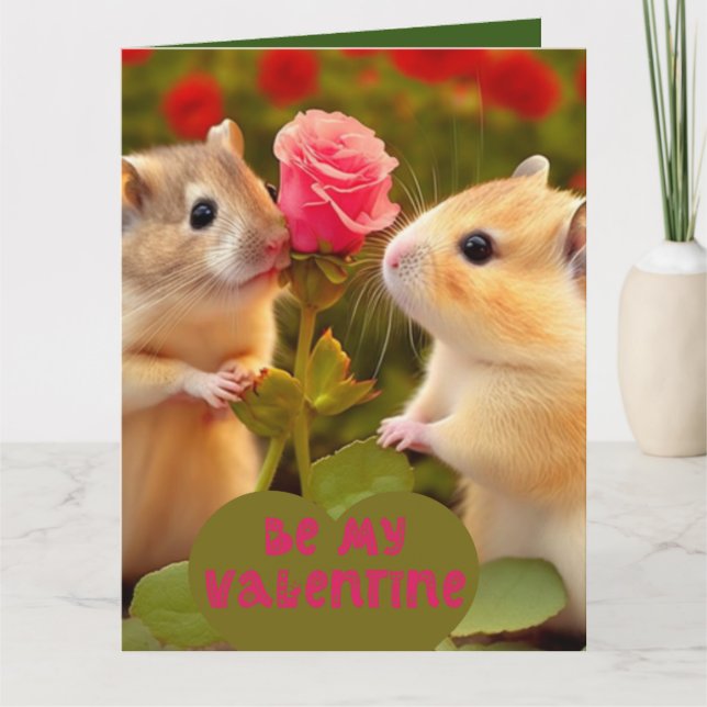 Seien Sie meine Valentinkarte Karte (Vorderseite)