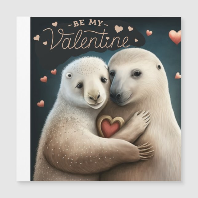 Seien Sie meine Valentinkarte Magnetkarte (Vorderseite)