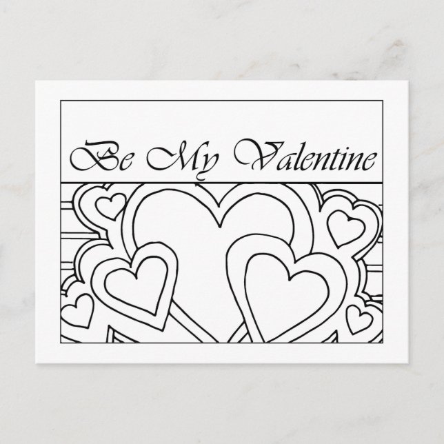 Seien Sie meine Valentinlinie und Zeichnete Sie Po Postkarte (Vorderseite)