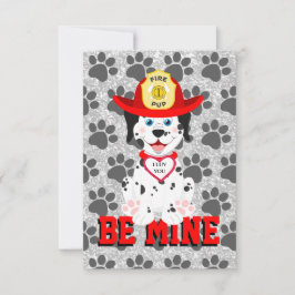 Seien Sie meine Welpe Valentine 3.5"x5" Flachgrüßk Karte