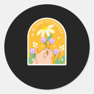 Seien Sie mit einem Sticker4 Runder Aufkleber