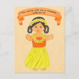 Seien Sie mit mir im Paradies~Scripture~print Postkarte
