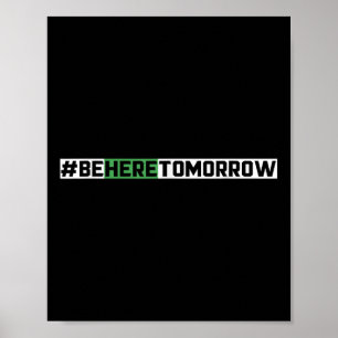 Seien Sie morgen hier Suzid Prävention psychische Poster