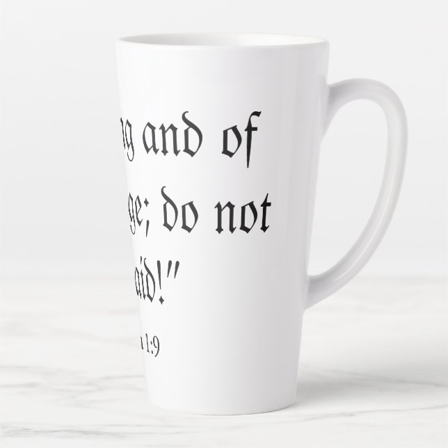 Seien Sie mutig, die Tasse der Weißen Latte (Rechts)