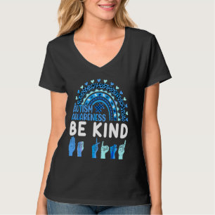 Seien Sie nett Autismus Bewusstsein Rainbow Trendy T-Shirt