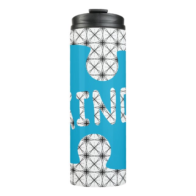 Seien Sie nett Autismus Puzzle Piece Thermosbecher (Vorderseite)