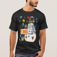 Seien Sie nett Snowman Puzzle Autismus Bewusstsein