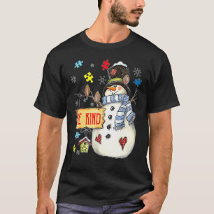 Seien Sie nett Snowman Puzzle Autismus Bewusstsein T-Shirt