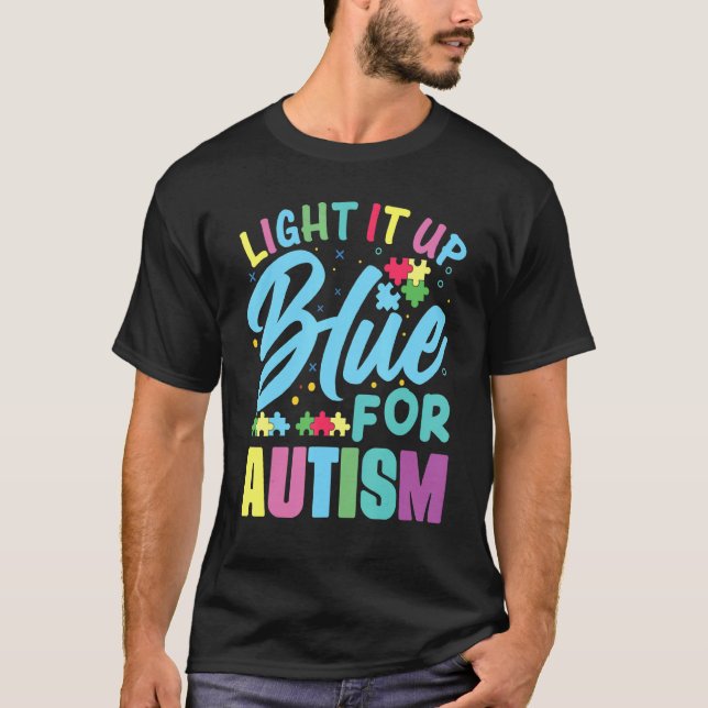 Seien Sie nette Autismus Bewusstsein Rainbow Trend T-Shirt (Vorderseite)
