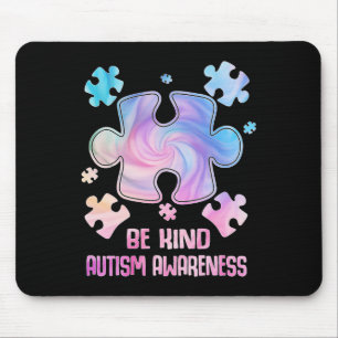 Seien Sie nette Puzzleteile Gefärbte Krawatte Auti Mousepad