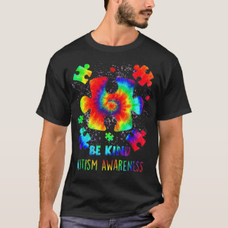 Seien Sie nette Puzzleteile Gefärbte Krawatte Auti T-Shirt