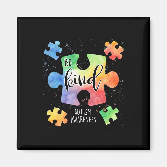 Seien Sie nette Puzzleteile Niedliche Autismus Bew Magnet (Vorne)