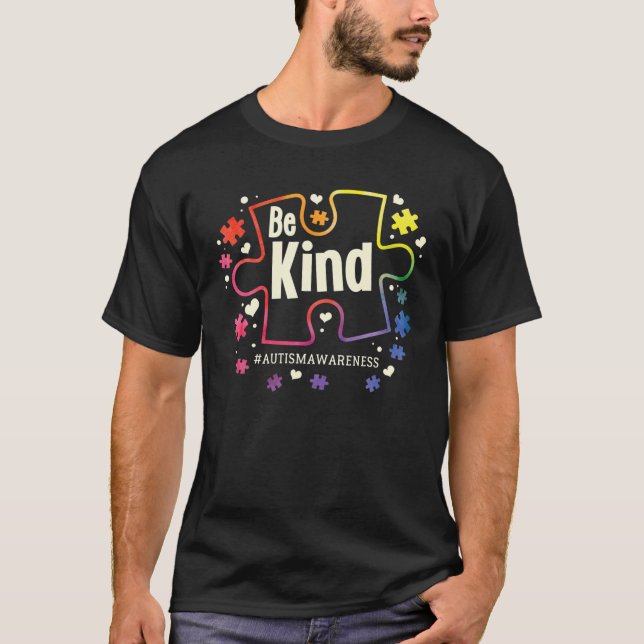Seien Sie nette Puzzleteile Niedliche Autismus Bew T-Shirt (Vorderseite)