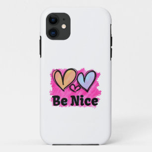 Seien Sie nette Wasserfarbenherzen Case-Mate iPhone Hülle