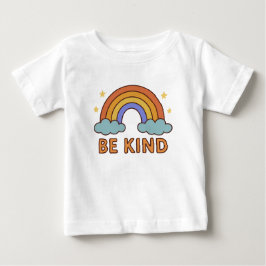 "Seien Sie netter Regenbogen - farbenfrohe Zitatge Baby T-shirt