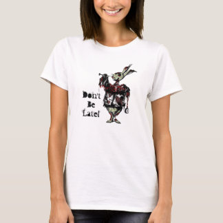 Seien Sie nicht spät! Zombified Weiß-Kaninchen T-Shirt