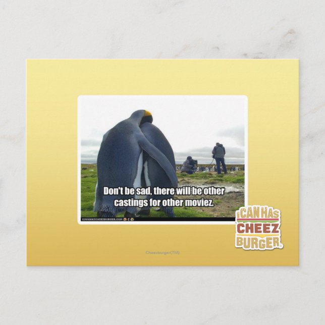 Seien Sie nicht traurig Postkarte (Vorderseite)