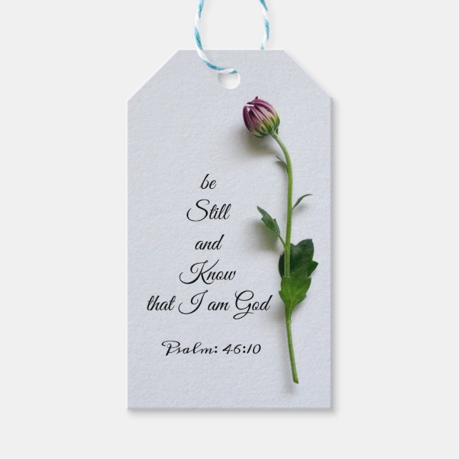 Seien Sie noch Bible Scripture Zitat Psalm Geschen Geschenkanhänger (Vorderseite)