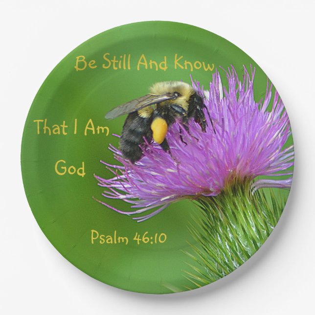 Seien Sie noch Hummel Pappteller (Vorderseite)