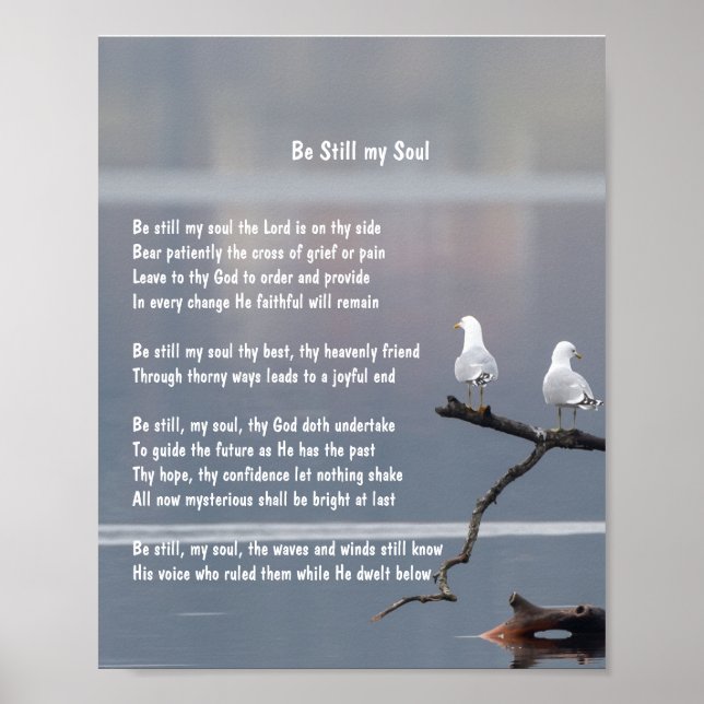 Seien Sie noch mein Soul Church Christlich Hymne A Poster (Vorne)