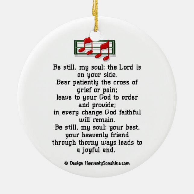 Seien Sie noch meine Soul-christliche Hymne Keramikornament (Hinten)