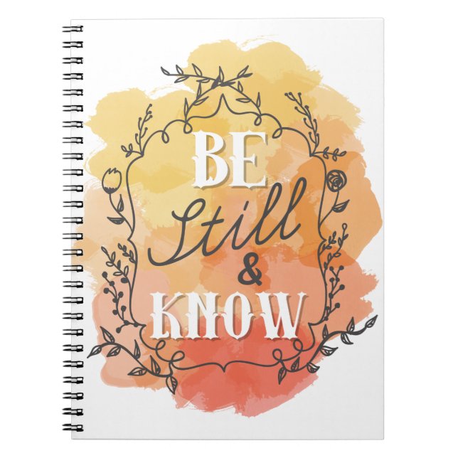 Seien Sie noch und kennen Sie Notizbuch Notizblock (Vorderseite)