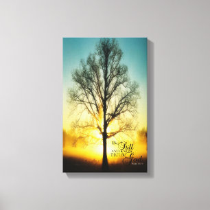 Seien Sie noch und wissen Sie, dass ich GOTT Leinwanddruck