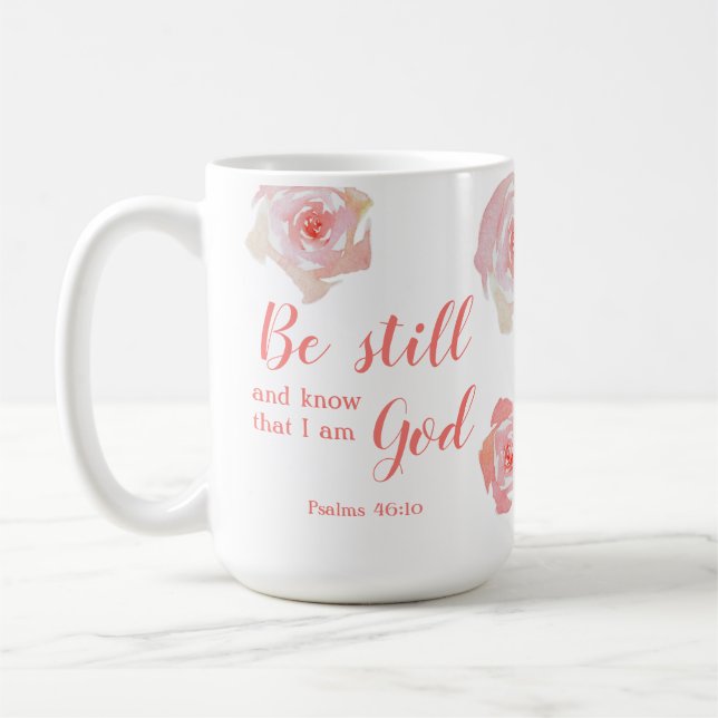 Seien Sie noch und wissen Sie, Scripting Personali Kaffeetasse (Links)