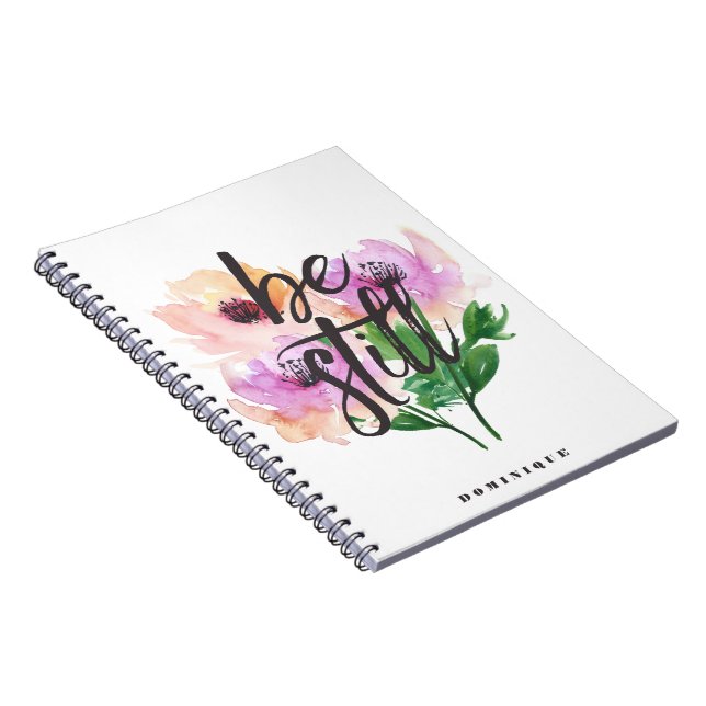 Seien Sie noch Wasserfarbe-Blumen-personalisiertes Notizblock (Rechte Seite)