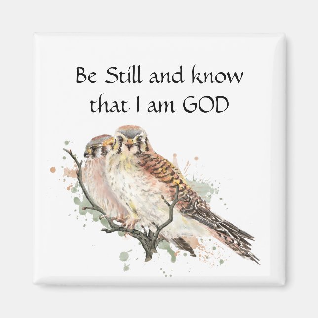 Seien Sie noch wissen, ich bin GOD Sparrow Hawk Ke Magnet (Vorne)