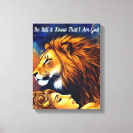 Seien Sie noch wissen, ich bin Gott Psalms 46 Gold Leinwanddruck
