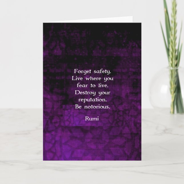 Seien Sie notorisches Rumi inspirierend Zitat Karte (Vorderseite)