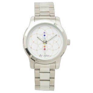 Seien Sie offen Chakra & Samen des Lebens Armbanduhr
