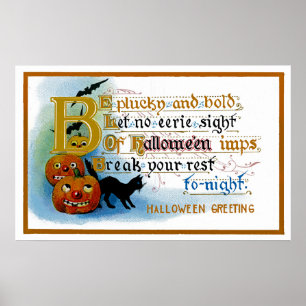 Seien Sie plucky und kühl zu Halloween Poster