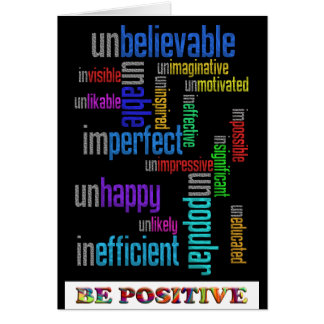 Seien Sie positiv
