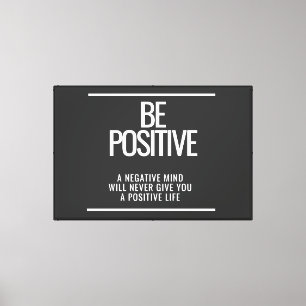 Seien Sie positiv Gerahmte Leinwand