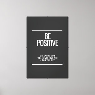 Seien Sie positiv Gerahmte Leinwand