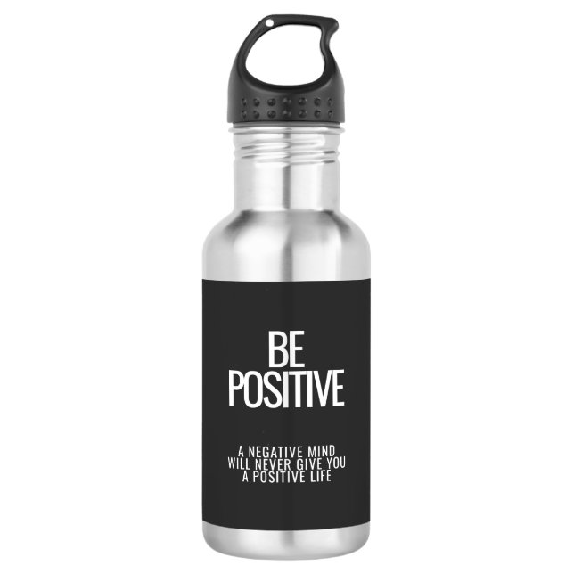 Seien Sie positiv Wasser Flasche Edelstahlflasche (Vorderseite)