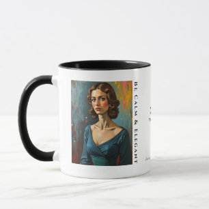 Seien Sie ruhig und elegant, stolz, eine Tasse für